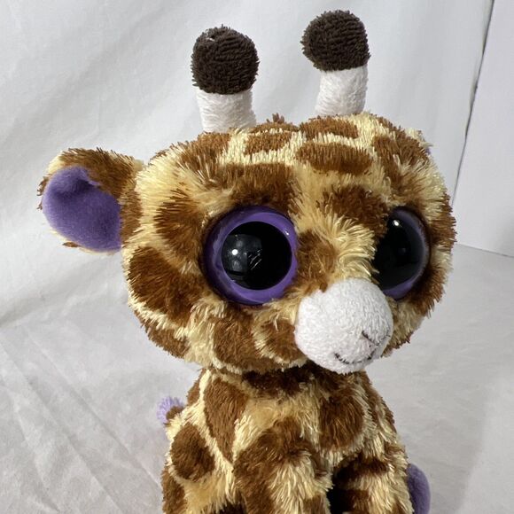 TY - Giraffe - Small - Purple Eyes - 6" - Safari - Picture 4 of 9